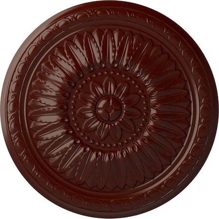 Temple Ceiling Medallion (Fits Canopies up to 9 1/4"), Hnd-Painted Brushed Mahogany, 24"OD x 1 5/8"P